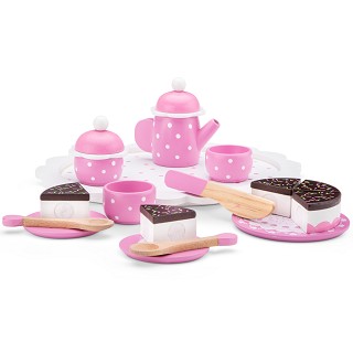 Tea set with cutting cake - pink
